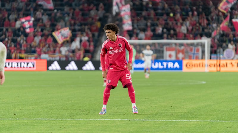 Mykhi Joyner enters for St. Louis CITY SC on April 19, against Vancouver.