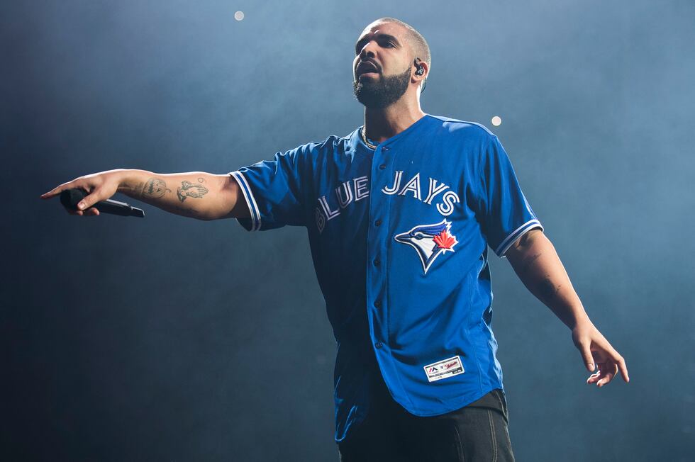 Drake performs on stage on Saturday, Oct. 8, 2016, in Toronto, Canada. (Photo by Arthur...