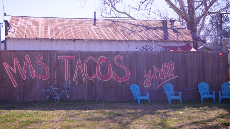 Enjoy the Texas-Style tacos and barbecue at Wright On Taco Shop