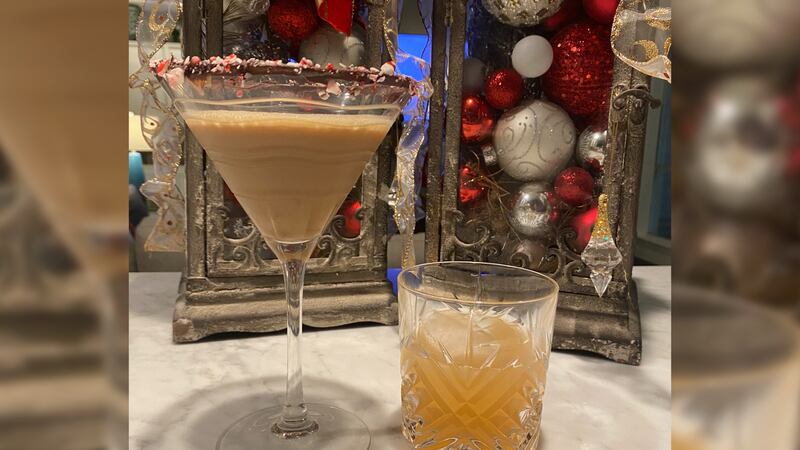 A Peppermint Espresso Martini and a Boozy Christmas Cider are two Christmas cocktails that are...