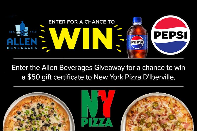 Win With Pepsi NY Pizza D'Iberville