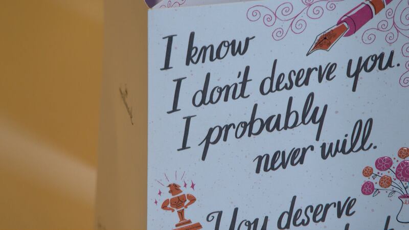 A Hallmark card sits in an an apartment in Gwinnett County, GA.