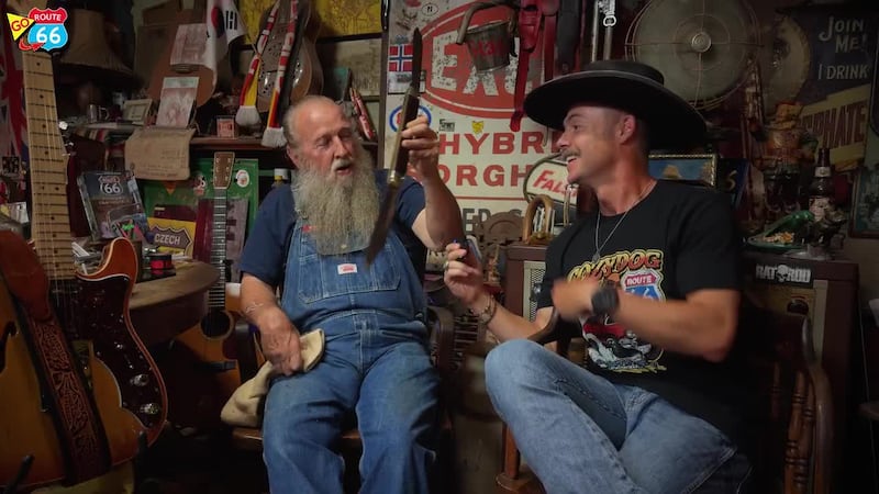 While many bypassed towns along Route 66 have quietly faded away, Harley Russell uses live,...