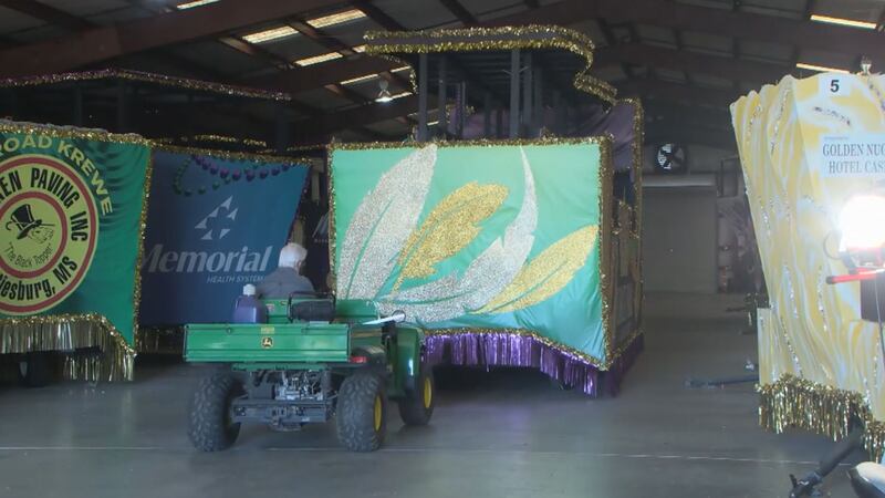The Gulf Coast Carnival Association float den is located in Biloxi.