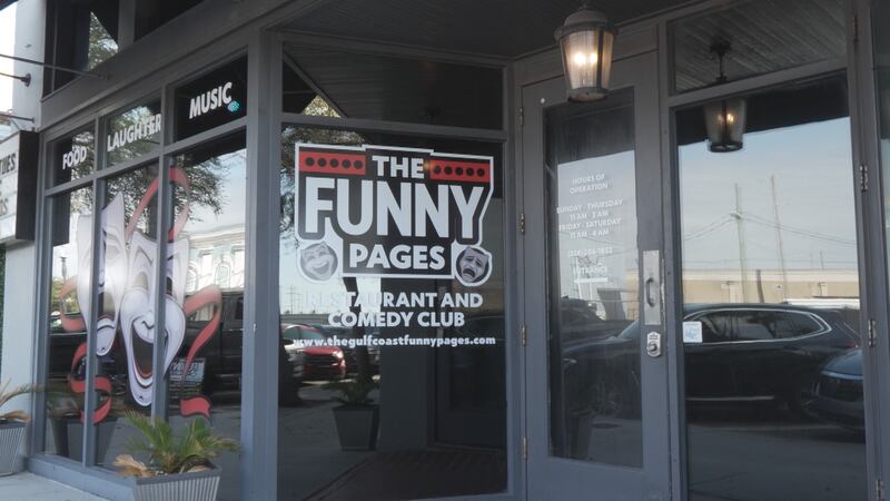 The Funny Pages Restaurant and Comedy Club is located at 1310 27th Avenue in Gulfport.