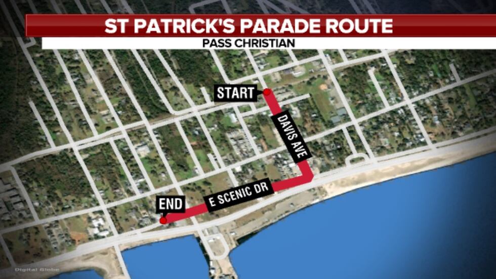 March 18th at 1pm - Pass Christian’s Krewe of Blarney St. Patrick’s Parade