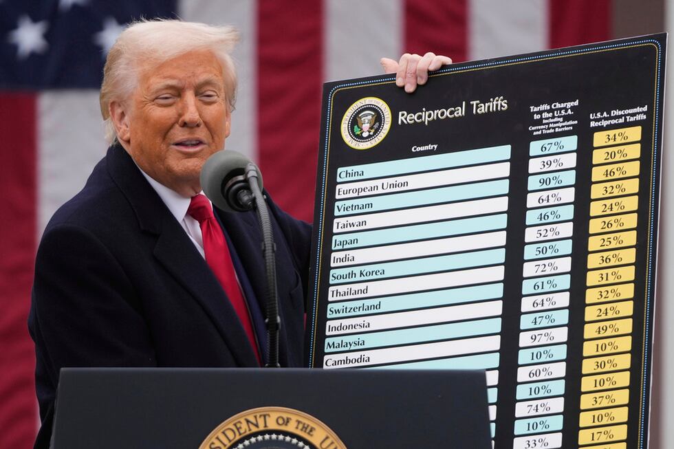 ARCHIVO – El presidente estadounidense Donald Trump habla en un evento para anunciar nuevos...