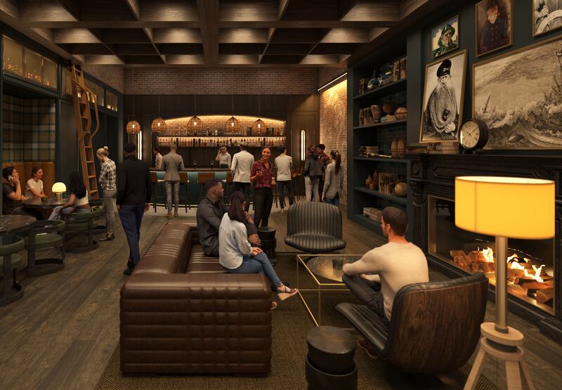 Early renderings of now scrapped BayHaven Restaurant Group, Camp North End multi-concept development