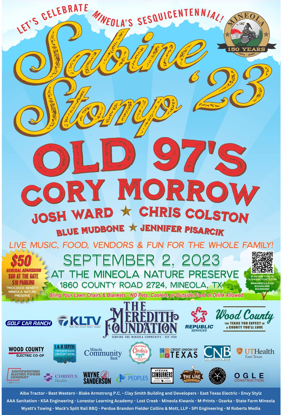 Celebrate at the Mineola Nature Preserve September 2nd for a day full of music and fun!