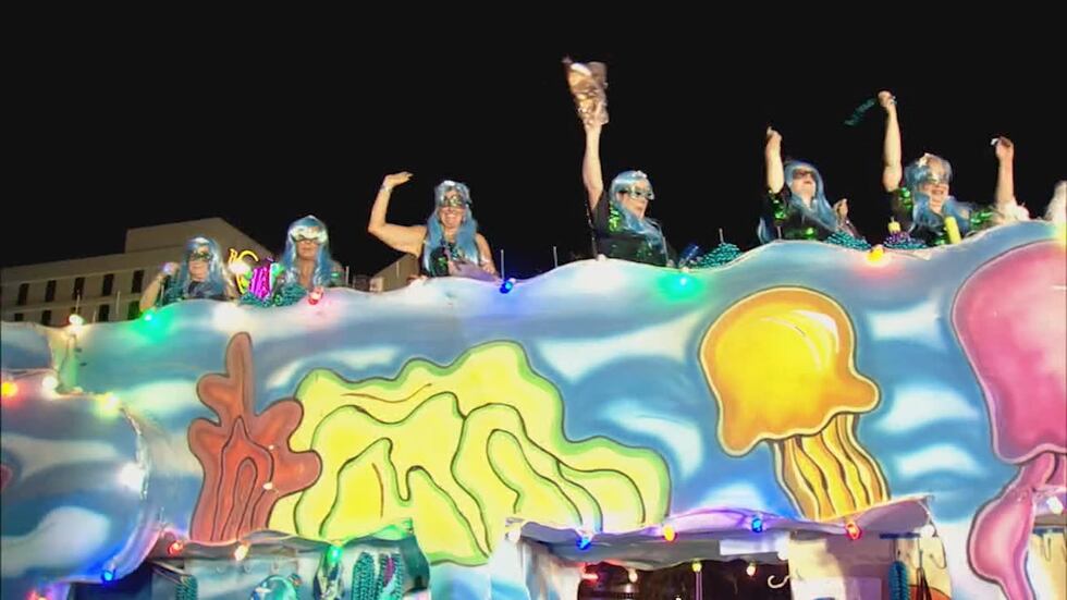 The Krewe of Salacia will appear during the Krewe of Neptune Night Parade on Saturday,...