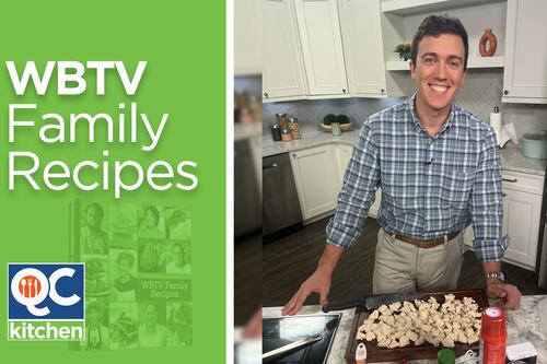 Cam Gaskins makes his family’s special Chicken Tetrazzini