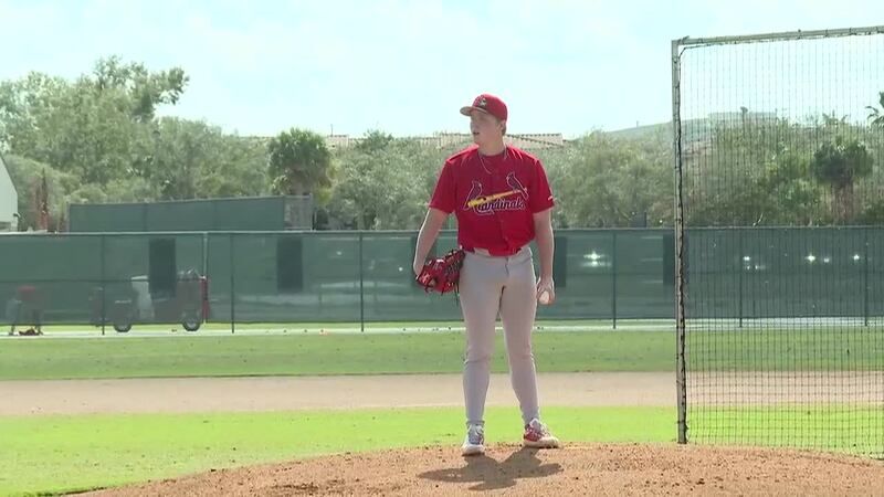 Cardinals pitcher Liam Doyle speaks on the differences between college baseball and the pros,...