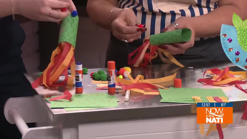 Instructor Sharon Theard teaches Abby how to let her imagination run wild by creating a...