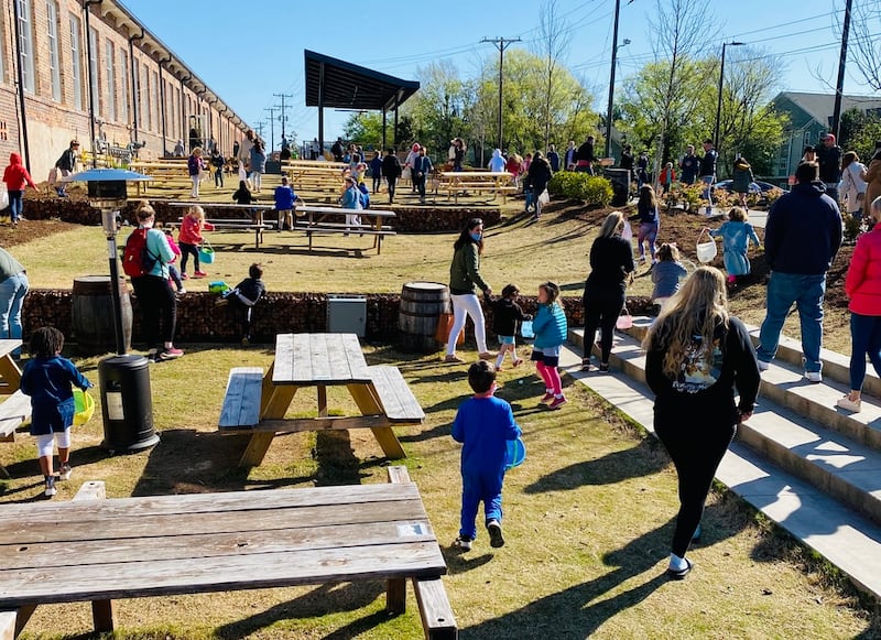 Easter egg hunt at Optimist Hall