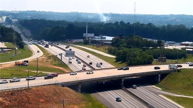 FOX Carolina crews reported that the smoke was coming from a controlled burn in the area.