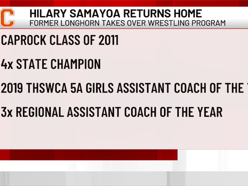 Caprock names four-time state champion Hilary Samayoa head wrestling coach
