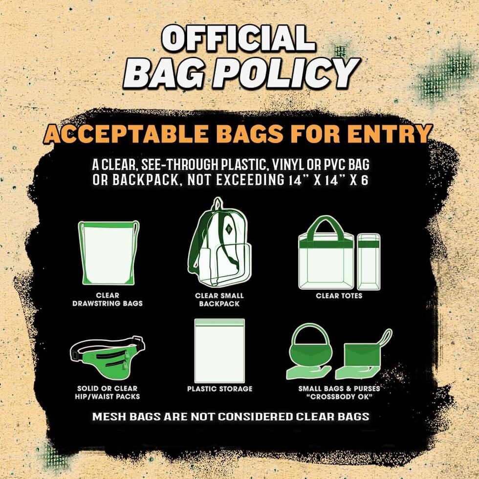 Official bag policy for Bourbon & Beyond 2024
