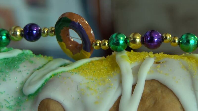At Le Bakery in Biloxi, they began selling king cakes a few days ago and had people lining up...