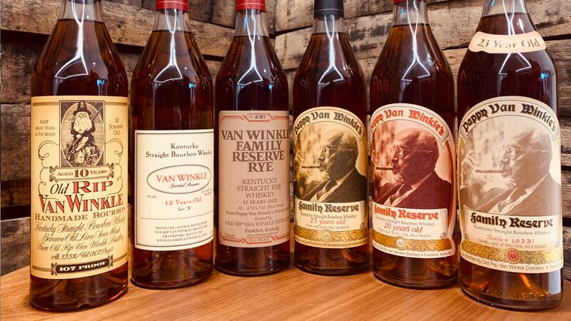 Six rare bottles of Pappy Van Winkle bourbon are being raffled off benefiting a...