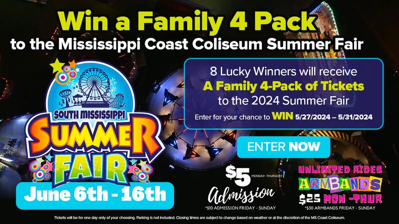 Mississippi Coast Coliseum Summer Fair Giveaway