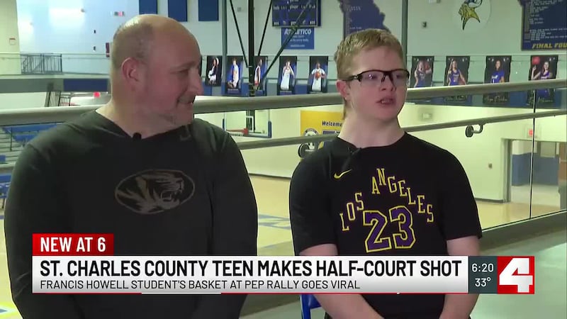 Metro area high school students claims viral fame after sinking halfcourt shot