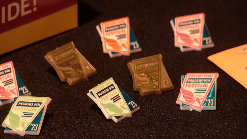 The pins were delivered to the Evan Williams Bourbon Experience in Louisville on Main Street.