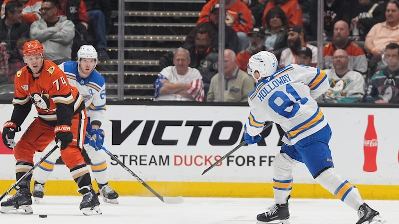 Dylan Holloway’s two goals help Blues keep slim playoff hopes alive with 6-2 win over Ducks