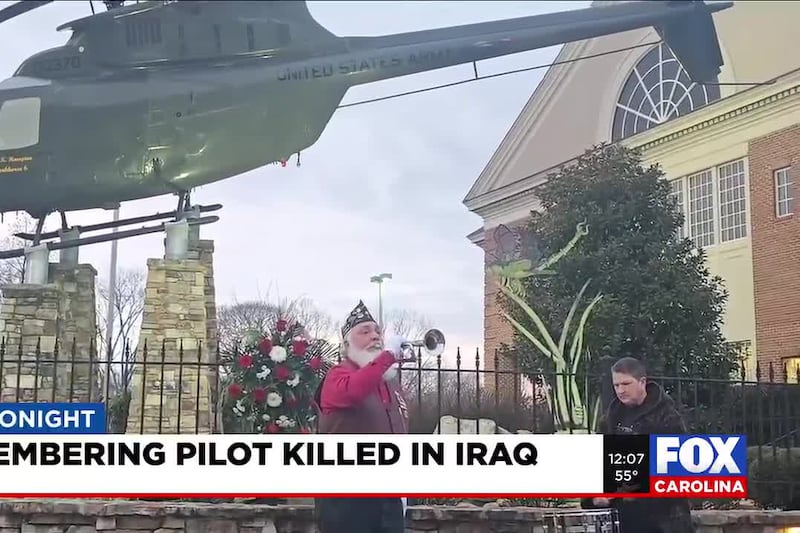 Taps played in Easley to remember pilot killed in Iraq