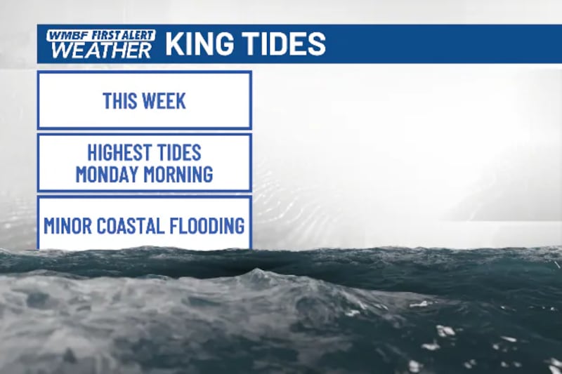 FIRST ALERT: King tides returns this week, minor coastal flooding possible