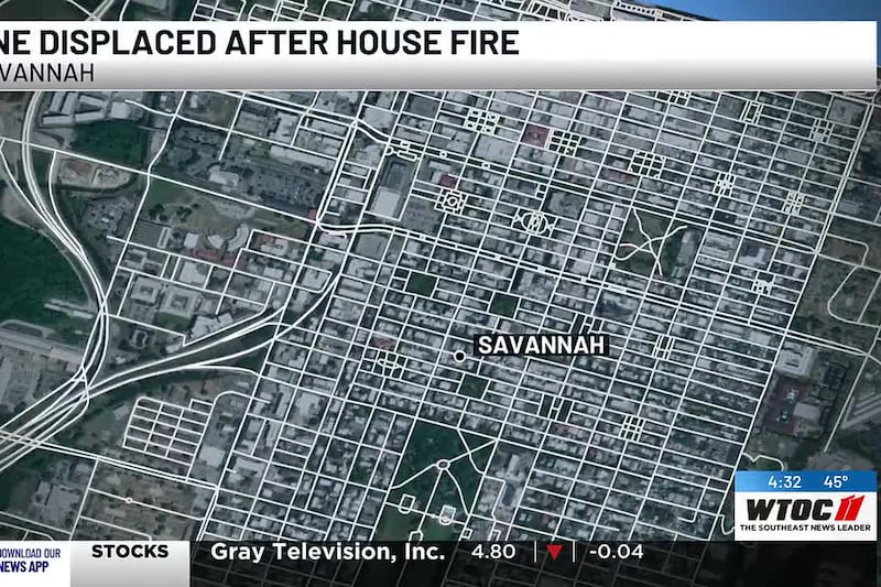 1 displaced after house fire Sunday