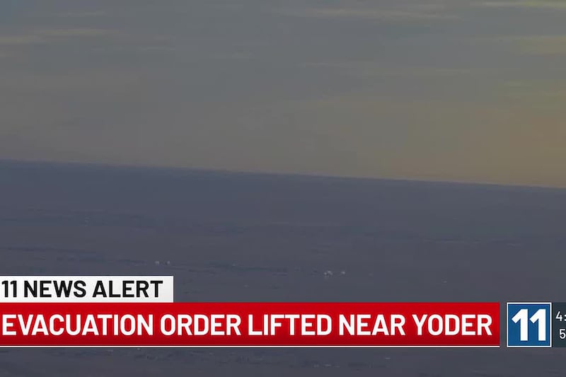 Evacuations for wildland fire east of Yoder have been lifted