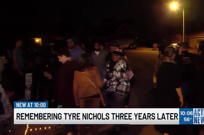 Candlelight vigil held for 3rd anniversary of Tyre Nichols’ death
