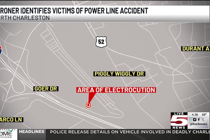 VIDEO: Charleston County Coroner identifies victims after scissor lift hits power lines