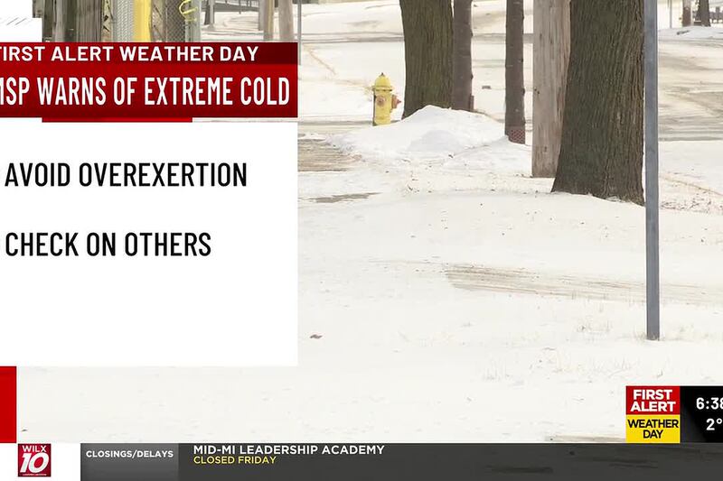 Michigan State Police urge caution as dangerous cold settles in