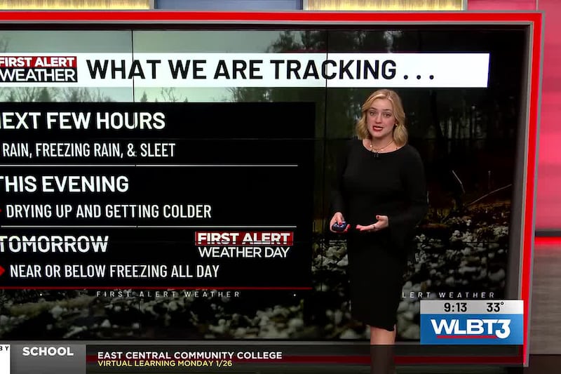 Icy conditions across Mississippi this weekend