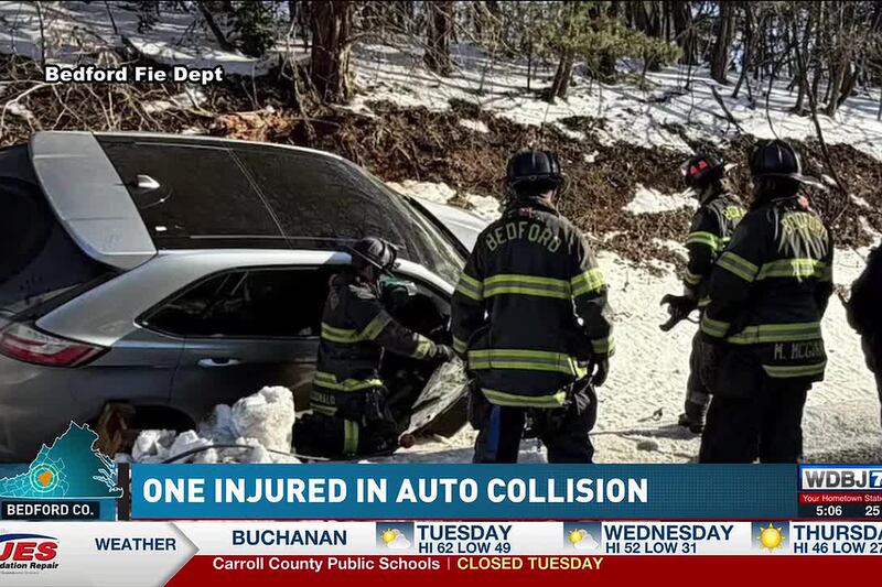 One Injured In Bedford County Auto Collision