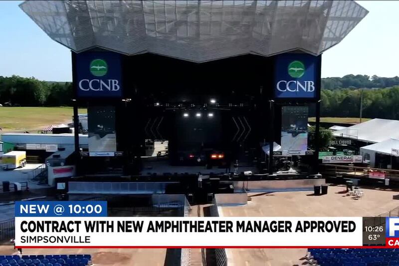 Simpsonville city council approves contract with new manager of CCNB Amphitheatre