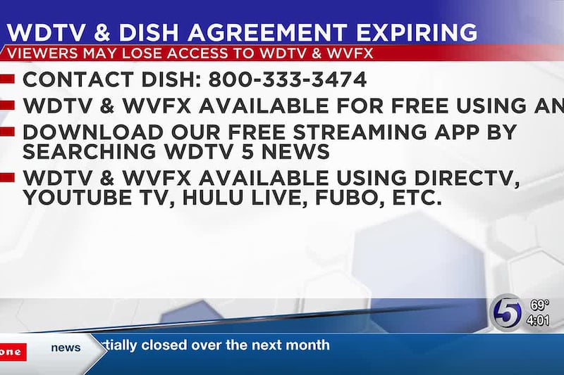 DISH could pull WDTV & WVFX from its service soon