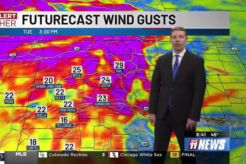 Gusty winds arrive with a cold front today