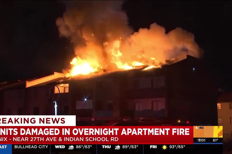Several apartment units destroyed in fire in west Phoenix