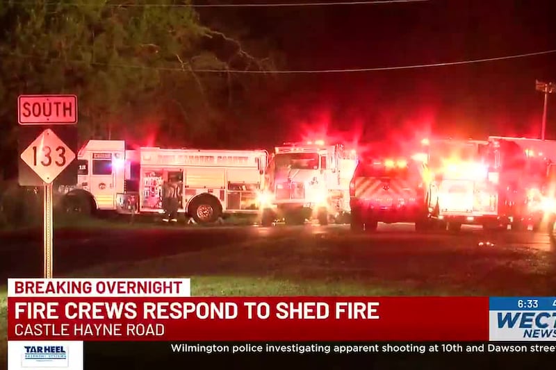 Crews respond to early morning fire on Castle Hayne Road