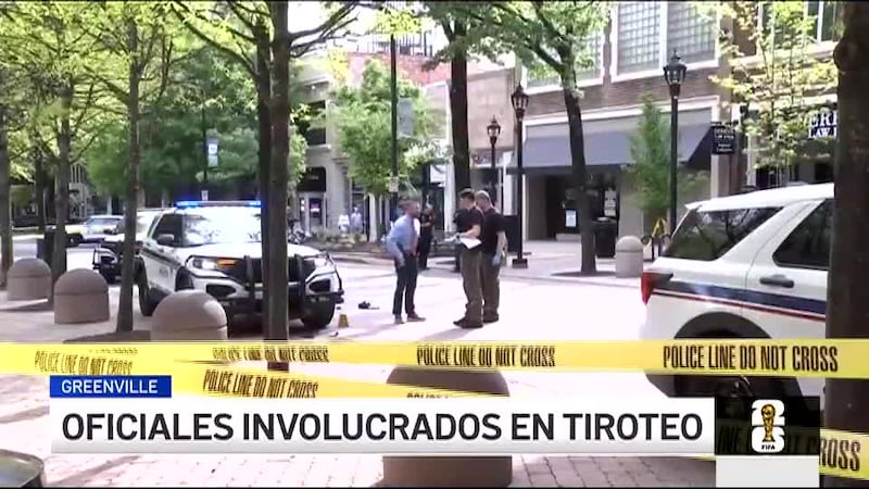 Llamada de emergencia por agresión en el centro de Greenville termina en tiroteo y dos agentes...