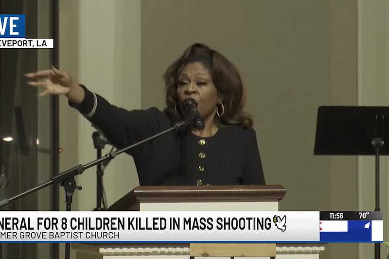 Kim Burrell at funeral