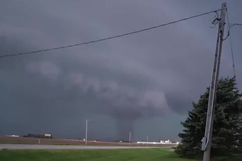 Funnel cloud near Aurelia, Iowa