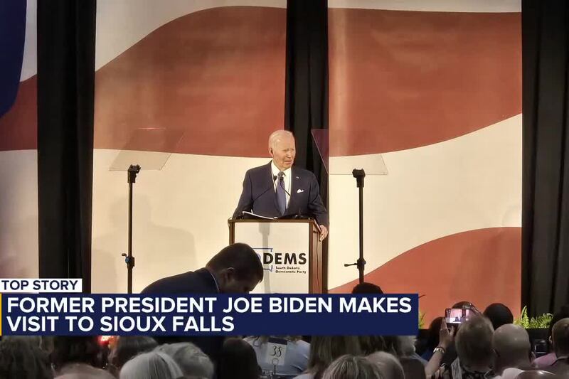 Former President Joe Biden addresses, endorses SD Dems at McGovern Day Dinner
