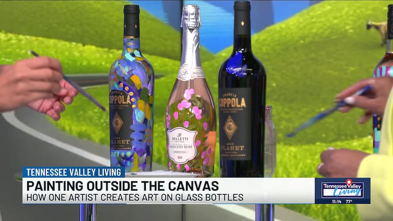 Painting Outside the Canvas: Local Artist Turns Glass Bottles into Art