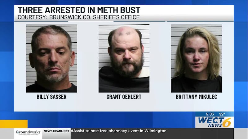 Three people were arrested following a methamphetamine trafficking investigation by the...