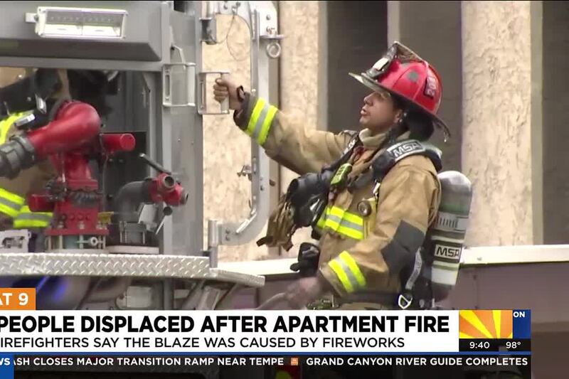 Mesa apartment fire caused by fireworks, officials say