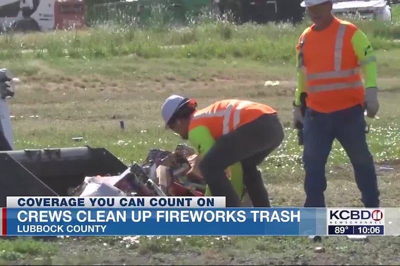 County crews spend July 4th weekend cleaning up roadside trash near Buffalo Springs Lake
