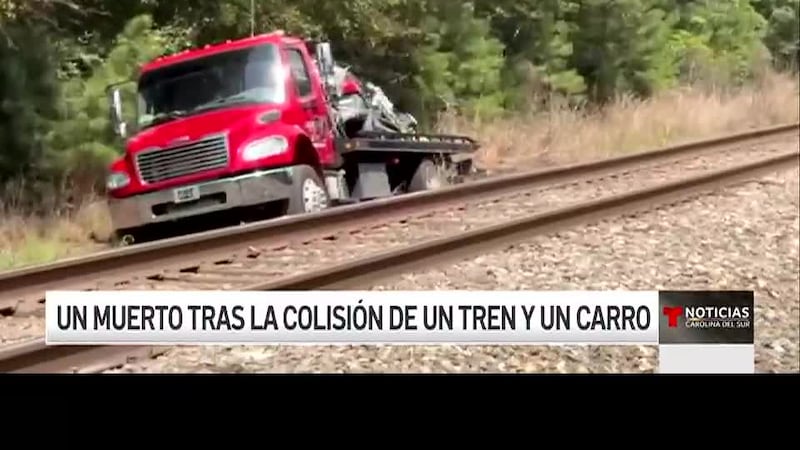Un muerto tras la colisión de un tren y un carro en Carolina del Sur.